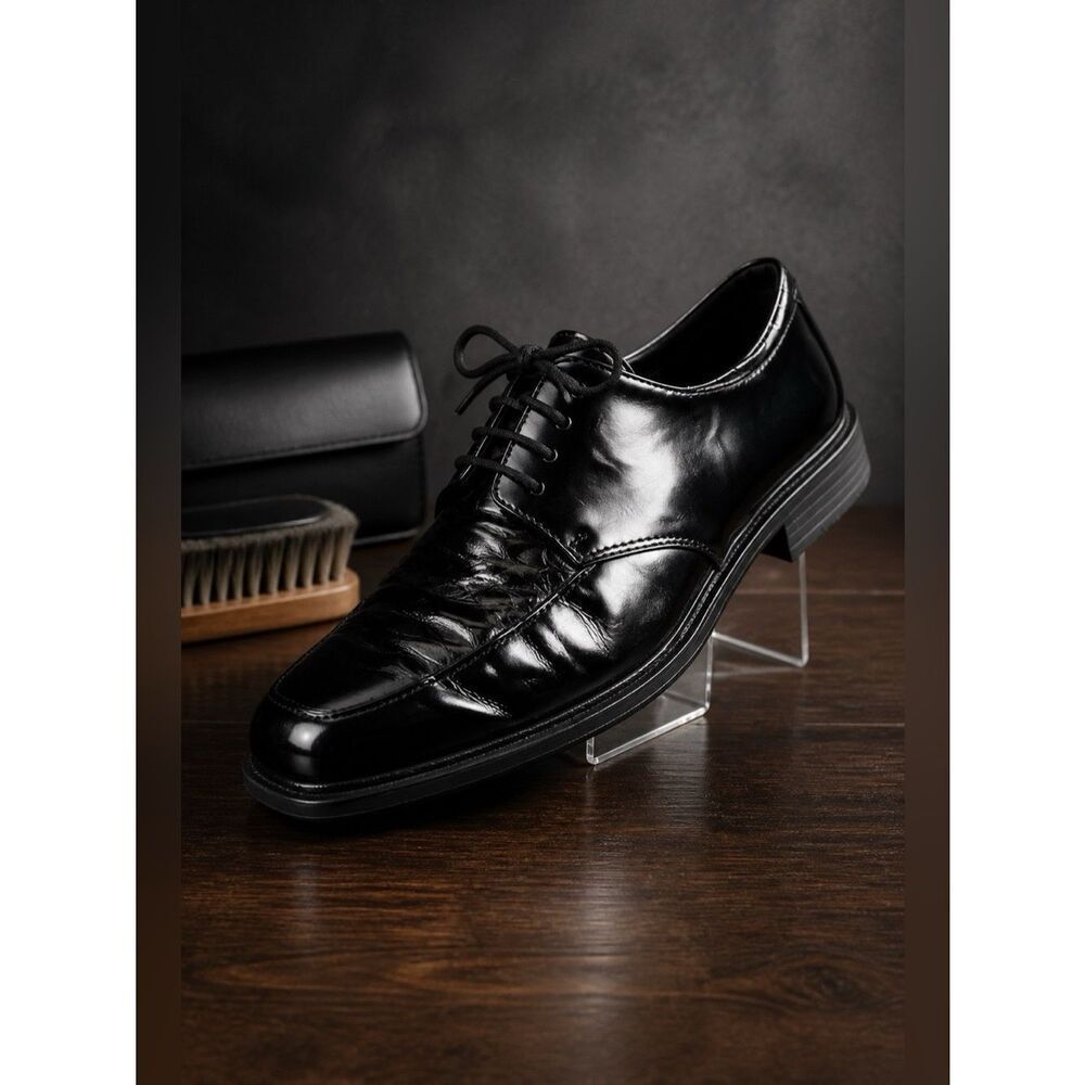 BLACK LEATHER OXFORDS by DEXTER SIZE 10